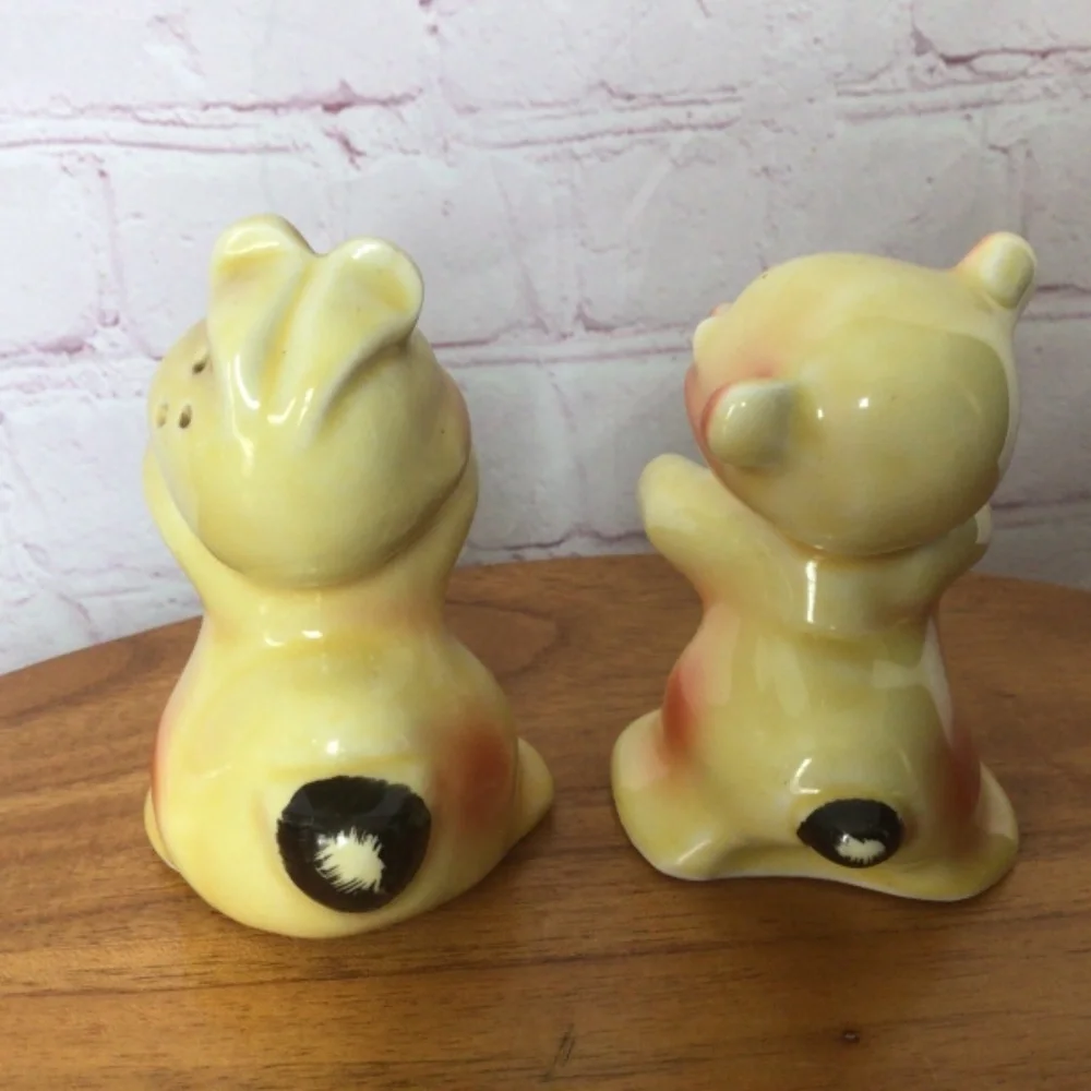 Vintage Animal Friends Ceramic Salt and Pepper Shakers